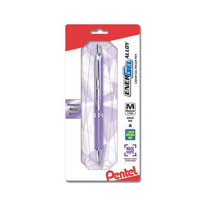 Pentel PANCAN Edition EnerGel Alloy Gel Pen - Violet Barrel with Violet Ink