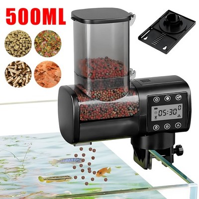 500ML Feeder Automatischer Futterspender Timer mit LCD Display Transparent Smart