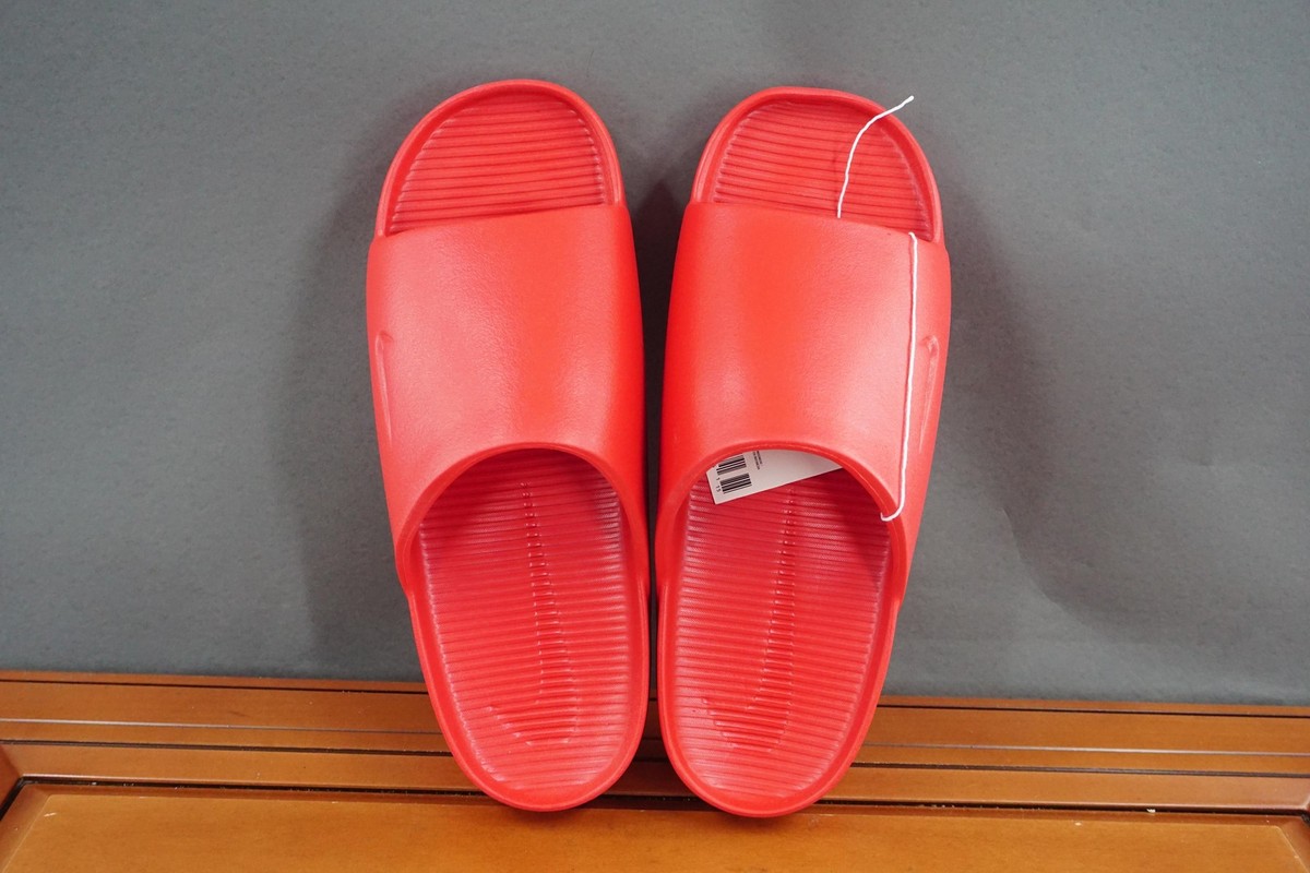Nike Calm Slide Shoes Mens Size 13 US University Red Sandals Slip
