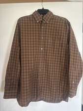Daniel Cremieux Brown Print Shirt Medium   #899