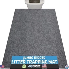 Drymate Jumbo Cat Litter Mat - Ridged, Soft, Absorbent, Waterproof, Washable