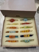 Vintage MIB Glass Candy Pieces 12 Candy Lillian Vernon Blown Glass