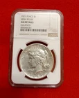 1921 High Relief Peace Dollar, NGC AU Details, Cleaned