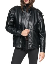 Andrew Marc Sorbow Relaxed Bomber Jacket Women's