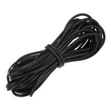 5.5 Yards 3mm Hollow Pipe Tubing Rubber Cord with 1.5mm Hole for DIY, Black
