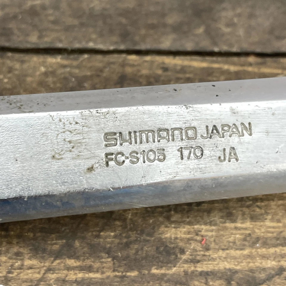 Juego de brazos de manivela vintage Shimano flecha dorada BMX carretera FC-S105 170 mm 130 BCD Japón Foto 4 de 4