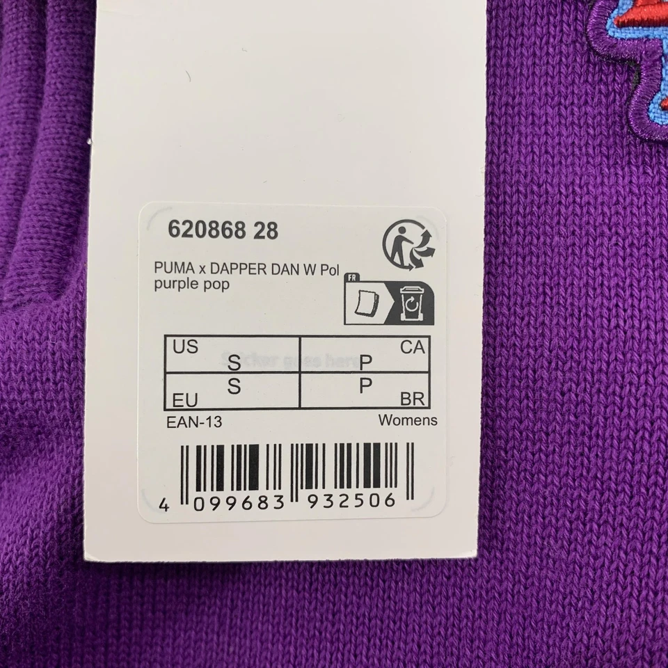 Chaleco Puma X Dapper Dan 1/4 Cremallera Mujer Pequeño Púrpura Pop Sin Mangas Polo Tejido Corto Foto 4 de 4