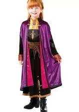 Image of Official Girls Deluxe Anna Disney Frozen 2 Fancy Dress Costume Dress Up Fun