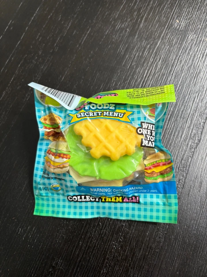 ORB игрушки растяжитель Foodz секрет меню 6 шт. BURGER сенсорная игрушка новый - Изображение 2 из 3