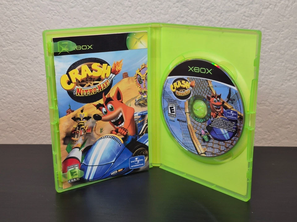 Microsoft Xbox Crash Nitro Kart Racing Game Clean CIB Tested Mint Disc + Manual - Image 2 of 3