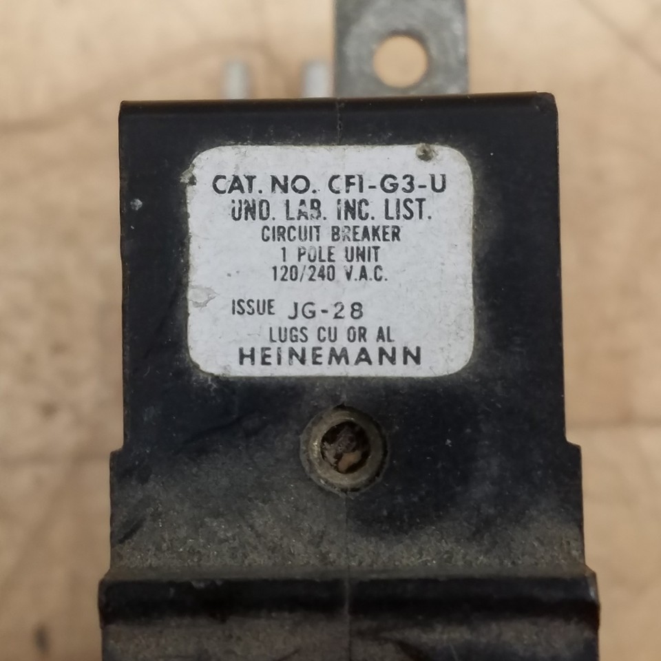 Disjoncteur Heinemann D'occasion - 1 Pôle, 30A, 120V - Pour Tableau électrique