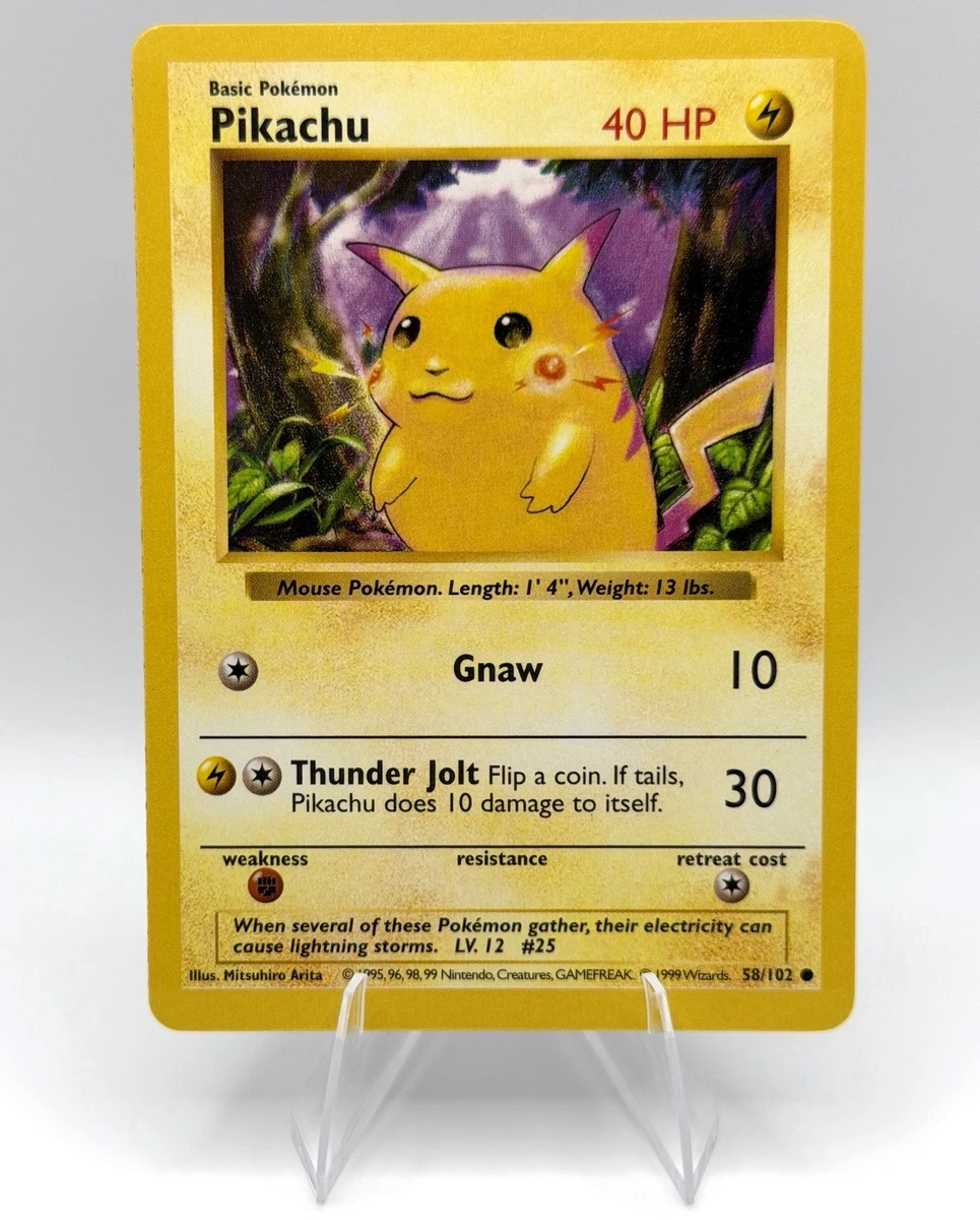 25+ Pikachu Pokémon TCG Shadowless Individual Collectible Card