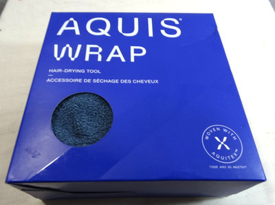 AQUIS Hair Wrap Hair-Drying Tool, Water-Wicking, Ultra-Absorbent NIB Blue