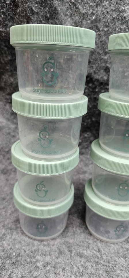 Sage Spoonfuls 12 pack Jar Set: 3 oz Jars Baby Food Storage Craft Storage - Image 2 of 4