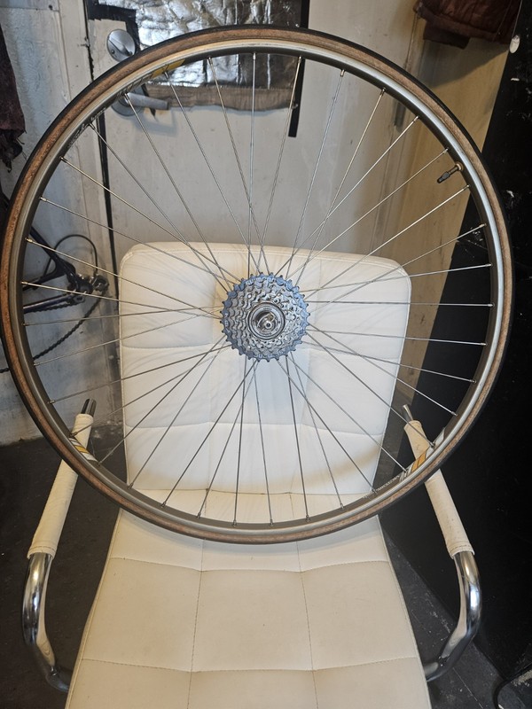 Vintage Campagnolo Victory Strada gold rims Campy hubs BREVITT  1.370x24 tpi BSC