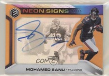 2019 Panini Elements Neon Signs Tier 1 Orange 42/75 Mohamed Sanu Auto 1m1a