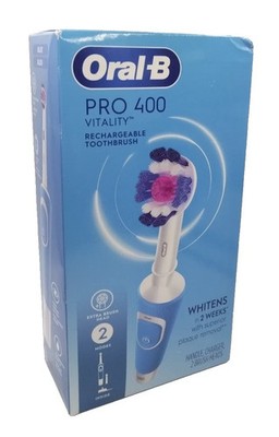 Oral B Pro400 Electric Toothbrush Includes 2 Brush Heads, Handle, Charger