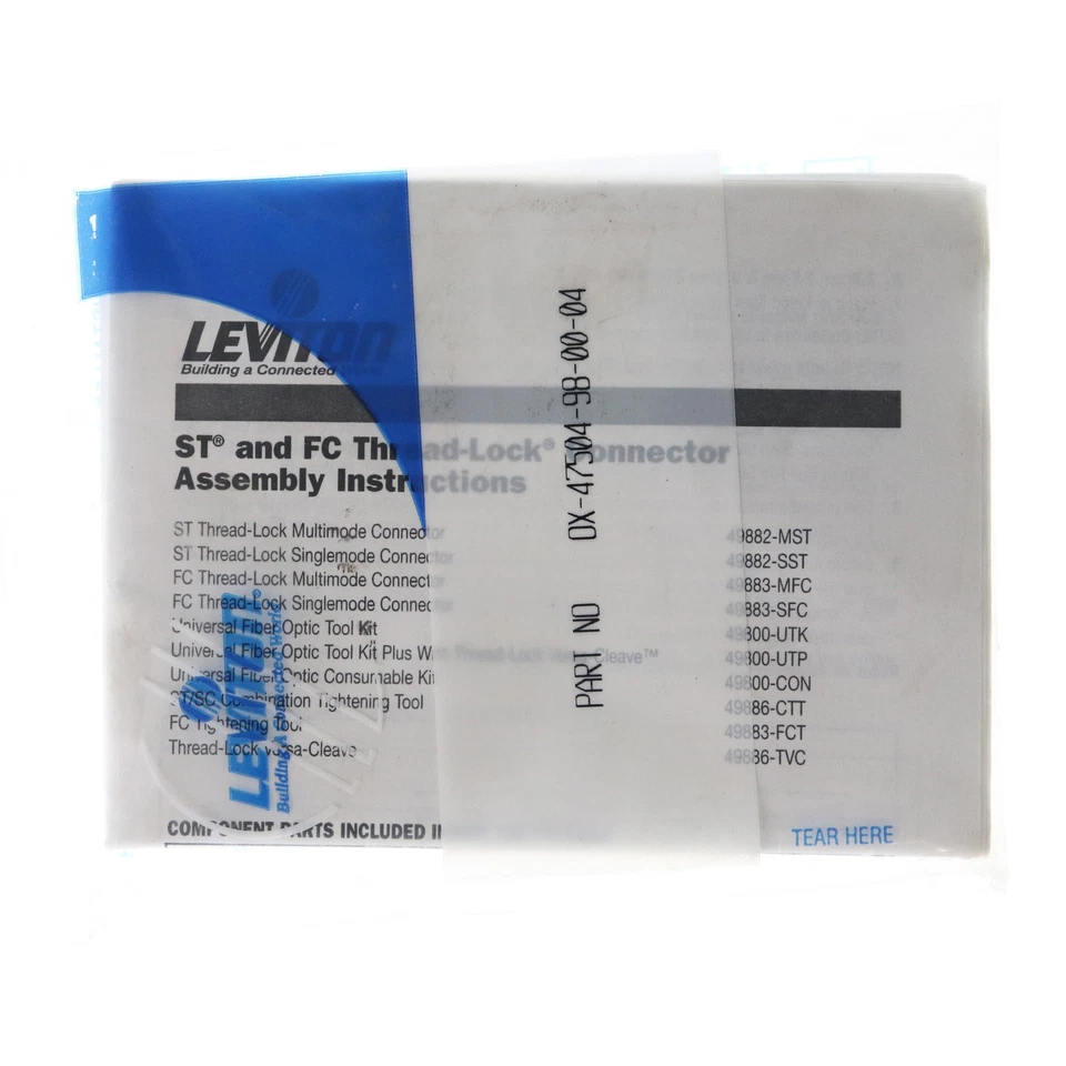 LEVITON OX-47504-98-00-04 THREAD-LOCK FIBER OPTIC CONNECTOR ACCESSORY / TOOL - Image 4 of 4