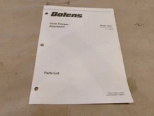 BOLENS SNOW THROWER ATTACHMENT MODEL 18311 PARTS LIST