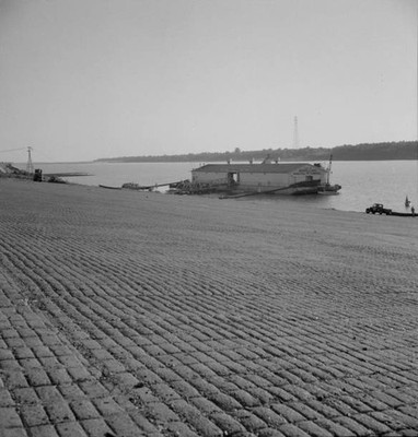The municipal levee at Greenville Mississippi Historic Old Photo