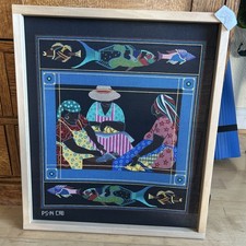 PS-14 CAB HAND PAINTED VIBRANT LARGE NEEDLEPOINT CANVAS 18 count w/o Frame