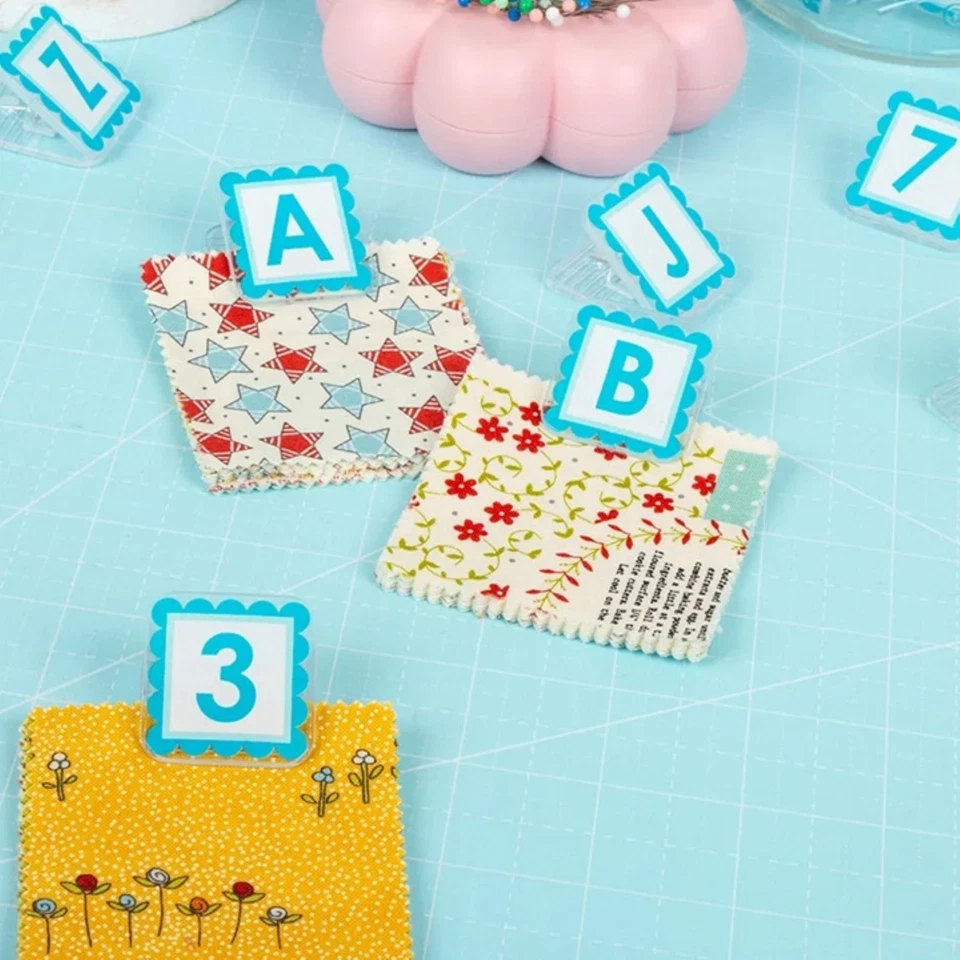 Alphaclippies Alphabet clip on letters & numbers for Quilting. Label Pieces - Image 2 of 4