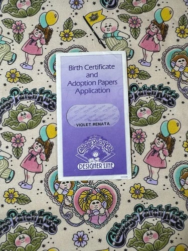 Cabbage Patch Kids Choice of 1 (one) Designer Line Kids Birth Certificate