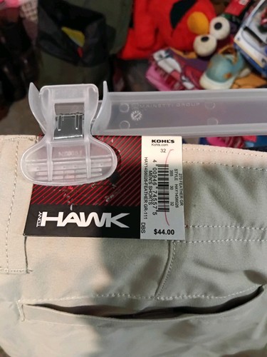 Pantaloncini lunghi Tony Hawk da uomo taglia 32 kaki marrone skater skateboard 10 pollici cucitura interna - Foto 4 di 5