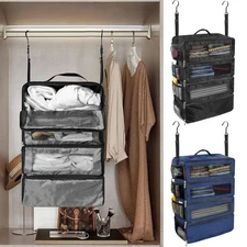Suitcase Organizer Travel Luggage Organizer Portable Hanging Travel Shelves US