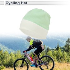 Cycling Hat Keep Warm Green Polar Fleece Fabric 28x22cm 1 Pcs