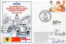 Captain R. D. Franklin Russian Armored Car Division WWII War Signed Autograph