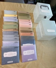 Close to My Heart My Acrylix Stamps Mixed With Storage Cases - Lot of 24