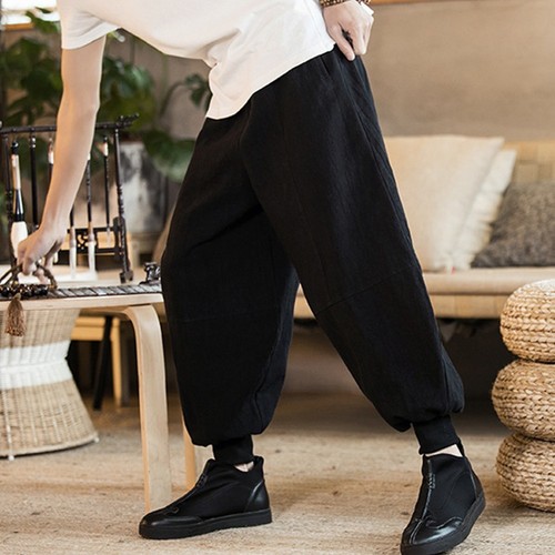 Sport Gym Yoga Baggy Drop crotch Pants Mens Casual Streetwear Trousers - Picture 12 of 44
