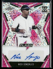 2020 Leaf Flash #BA-NG1 Nick Gonzales Base Autographs Pink