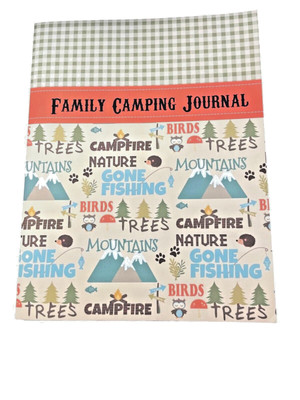 Family Camping Journal Notebook With Nature & Campfire Themed Cover Outdoor Book
