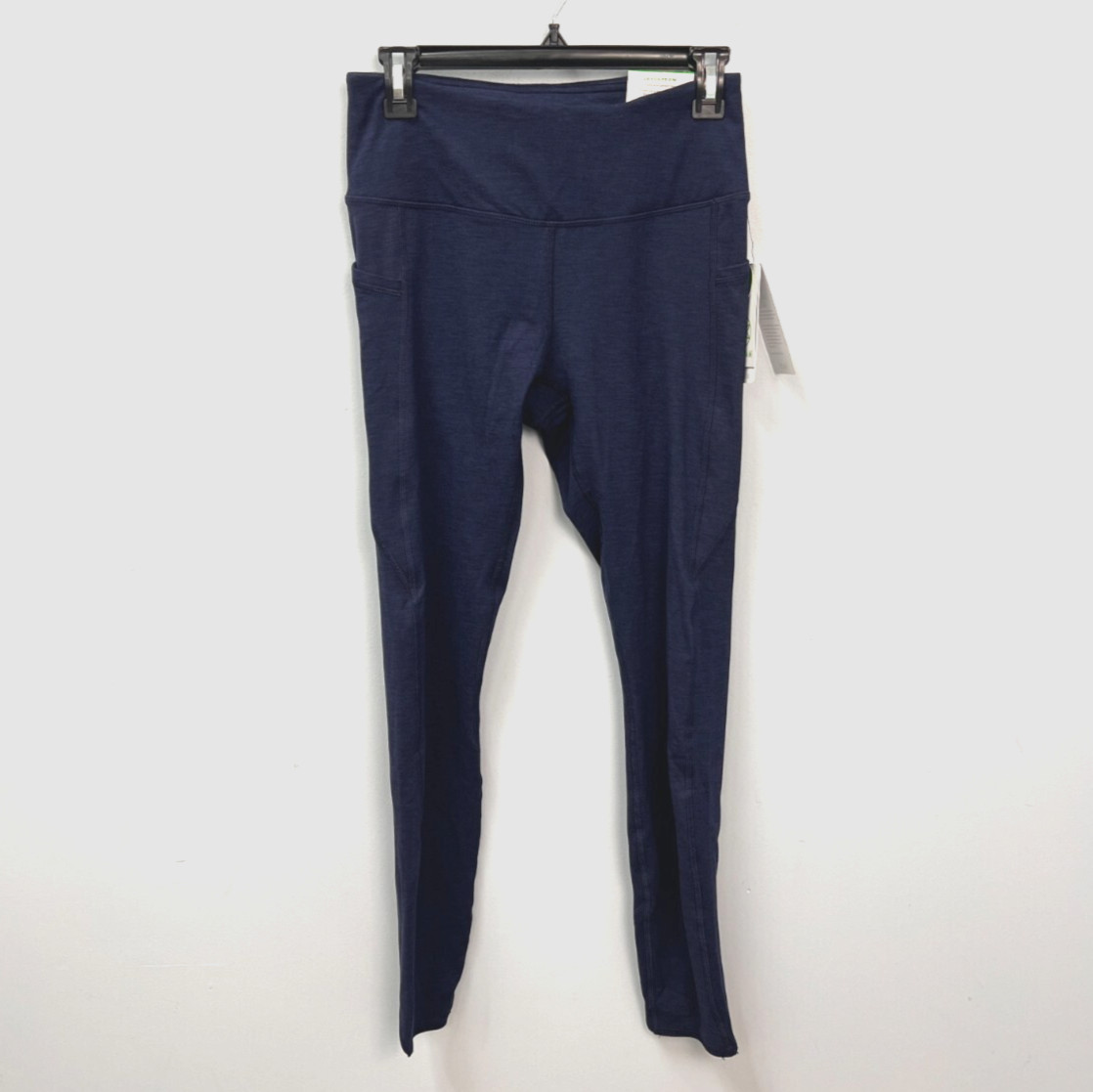 Gaiam Blue Heather Petal Marled Yoga Legging Women's Size Small w/Side Pockets