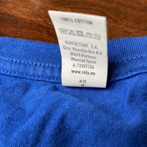 Roly Boys Italia T-Shirt Italy Flag Ombre Blue Size XL 14 - Picture 4 of 5