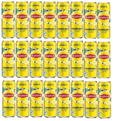 24 Dosen Lipton Ice Tea Eistee Sparkling Zitrone a 0,33L inc .6  EINWEG Pfand