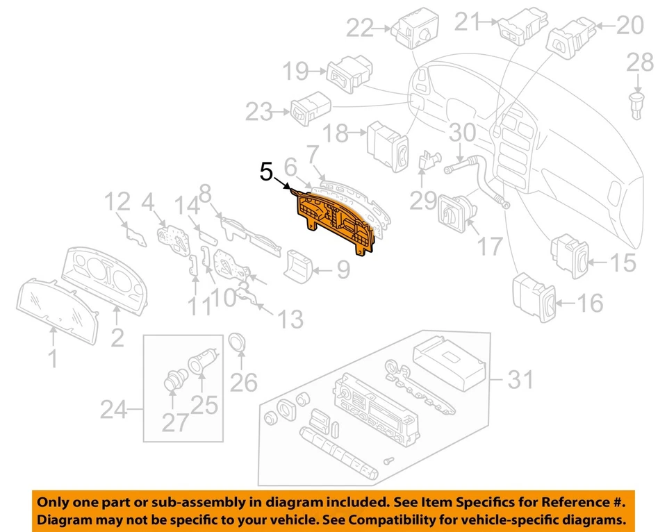 Medidor de velocímetro usado se adapta a: Nissan Pathfinder Cluster MPH SE 2004 4x2 AT sin ve Foto 3 de 4