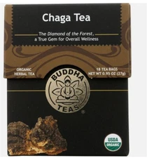Buddha Teas Organic Chaga Mushroom Tea 18 Bags