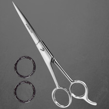 Utopia Care Professional Hair Scissors Salon Razor Edge Silver, Red 6.5 inch