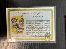 1988 Garbage Pail Kids Foreign BASURITAS ARGENTINA License To Copy Card #111 HTF
