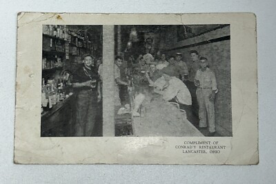 Vintage Advertising Card, Conrad s Restaurant, Lancaster, Ohio