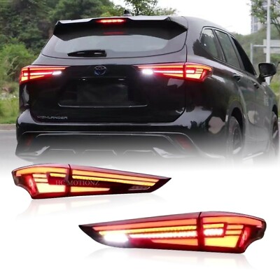 HCmotion LED Tail light For Toyota Highlander 2020-2022 Red Start UP Animation