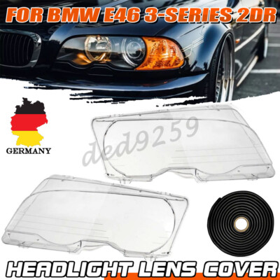 Coupe Cabrio Scheinwerferglas Streuscheibe+Dichtungsband Für BMW E46 Vorfacelift