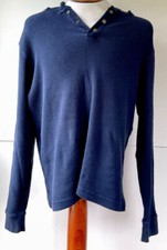 Gap Men  s Blue Henley Pullover Hoodie Size XL