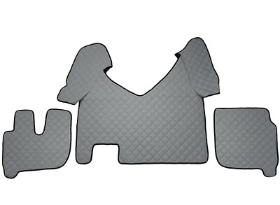 Tuck Floor Mats for IVECO Stralis HI-WAY Automatic Left Hand Eco Leather in Gray