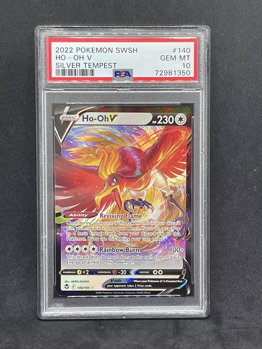 Ho-Oh V - 140/195 Ultra Rare Silver Tempest NM Pokemon TCG