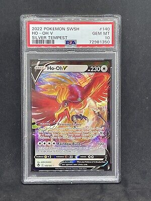 💎PSA 10 GEM MINT 2022 Pokemon Silver Tempest RESHIRAM V #024 Ultra Rare  Holo