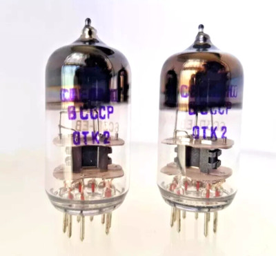 6S3P-EV 6С3П-ЕВ Soviet Strong Matched Pair HF Triode Tube 1989y EC86 PC86 L3-3